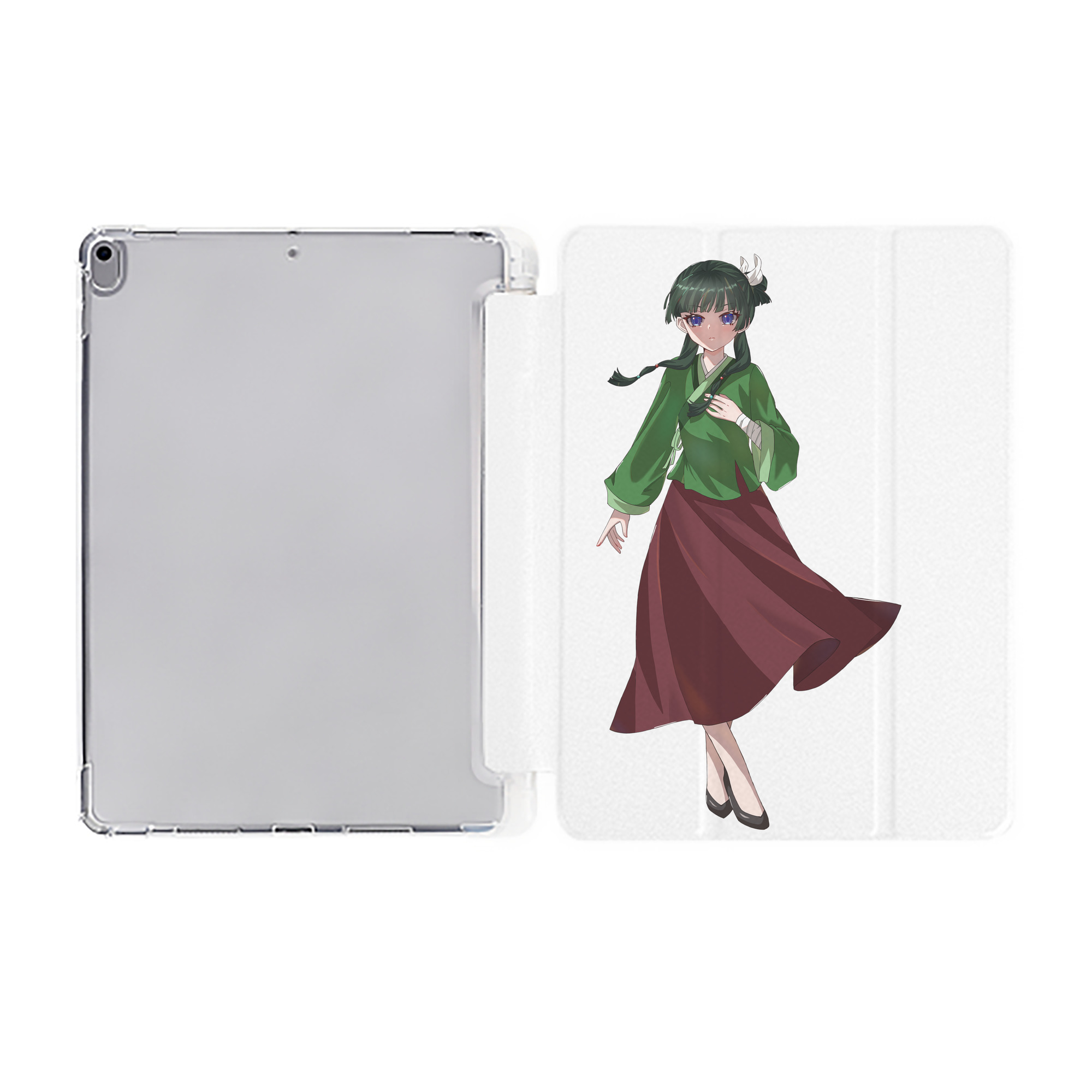 （画像用） 薬屋のひとりごと The Apothecary Diaries IPad ケース ペン収納付き 三つ折りスタンド PUレザー×シリコン 対応機種9.5/10.5/10.9インチ